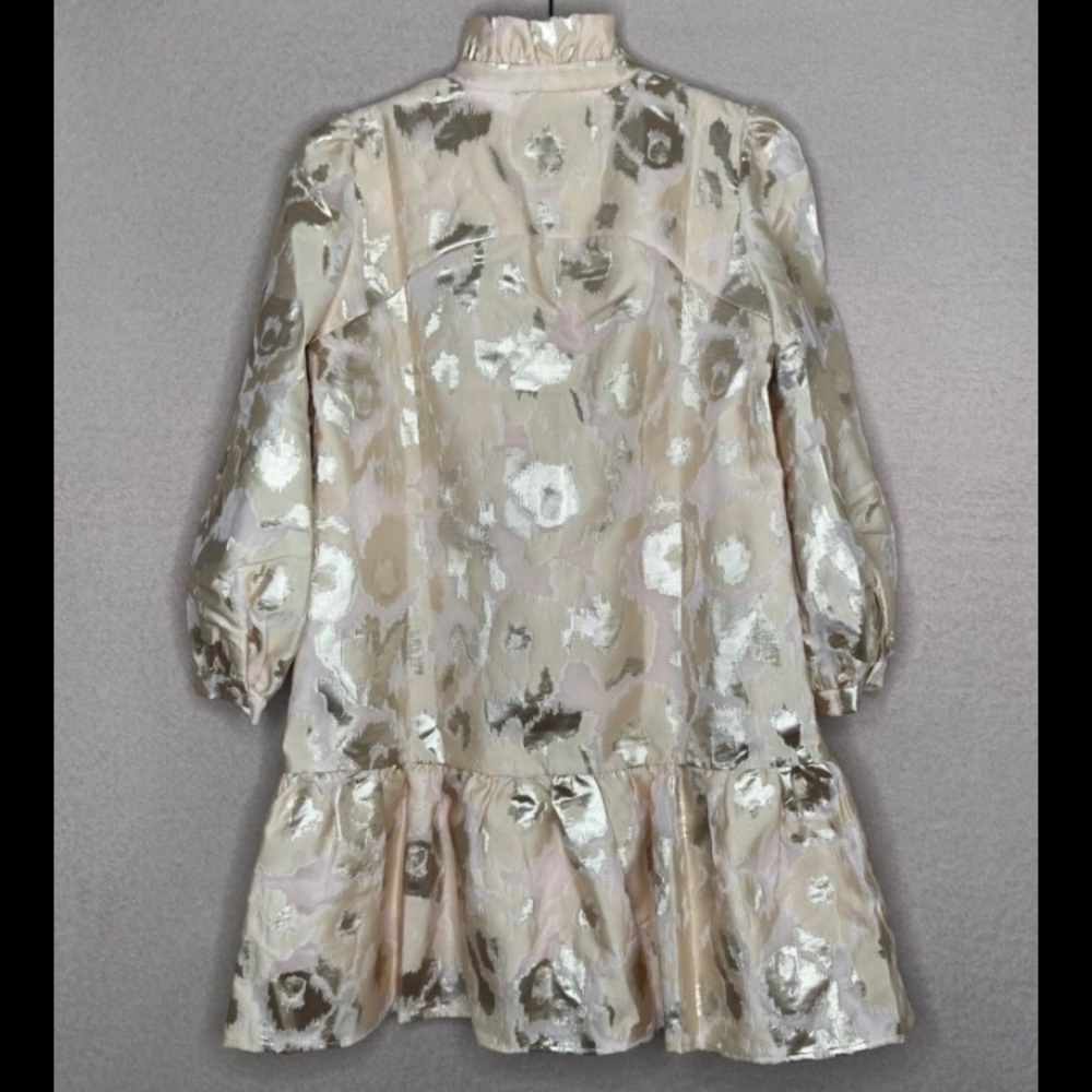 NEW Tuckernuck Palmerston Mini Dress Women’s XXS Champagne/Gold Party Cocktail - Picture 7 of 11